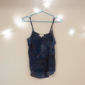 Aritzia Wilfred navy blue silk Camisole